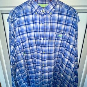 Vineyard Vines Men's Blue Plaid Button Down Shirt